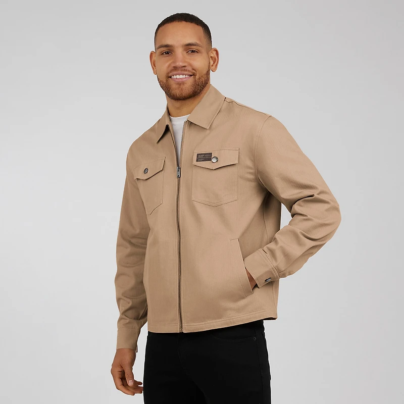 Veste zippée délavée et vieillie pour homme de la collection Darius Rucker par Fanatics des Baltimore Orioles, couleur tan
