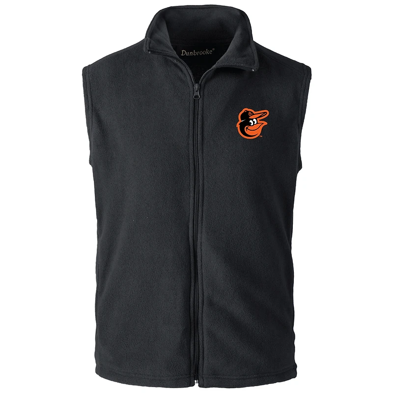Gilet entièrement zippé Dunbrooke Black Baltimore Orioles pour homme