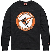Men's Homage  Charcoal Baltimore Orioles Retro Tri-Blend Pullover Sweatshirt