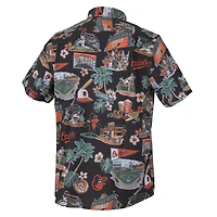 Chemise boutonnée noire à trois boutons pour homme Reyn Spooner des Baltimore Orioles Scenic