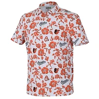 Men's Reyn Spooner  White Baltimore Orioles Pua Performance Polo
