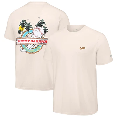 T-shirt Tommy Bahama Cream pour homme, Fly Ball Club des Orioles de Baltimore