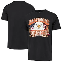 Men's '47  Black Baltimore Orioles Americana Eagle T-Shirt