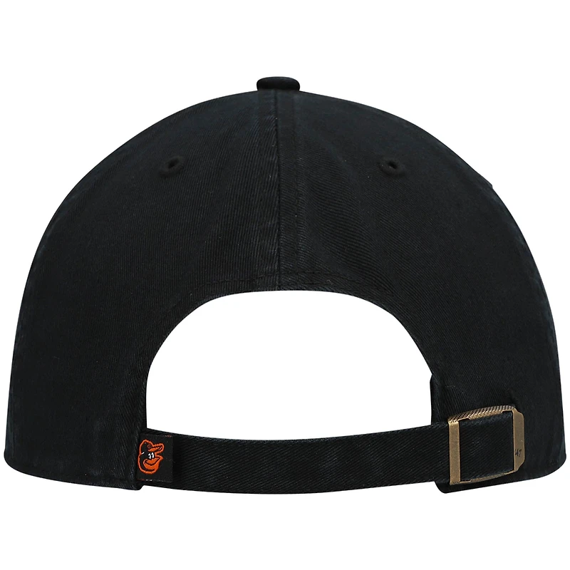 Casquette réglable '47 Black Baltimore Orioles Clean Up pour homme