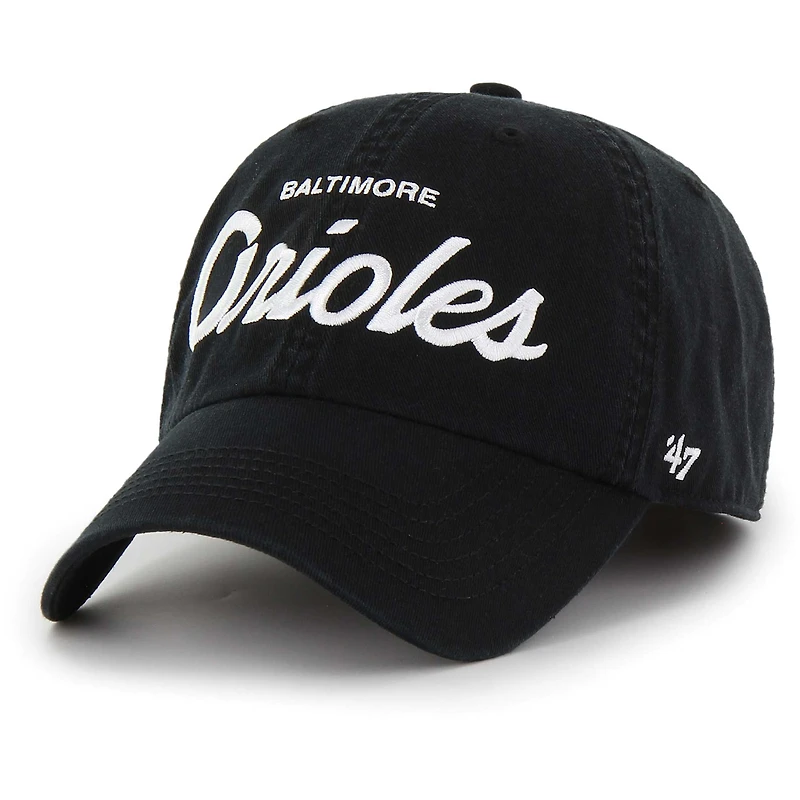 Men's '47 Black Baltimore Orioles Crosstown Classic Franchise Fitted Hat