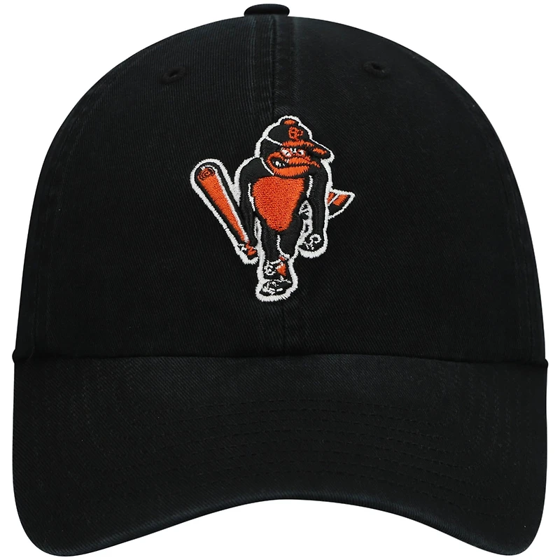 Casquette réglable Clean Up '47 noire avec logo des Orioles de Baltimore pour hommes de la collection Cooperstown