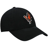 Men's '47 Black Baltimore Orioles Logo Cooperstown Collection Clean Up Adjustable Hat