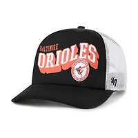 Casquette snapback Meander en mousse noire Baltimore Orioles '47 pour homme