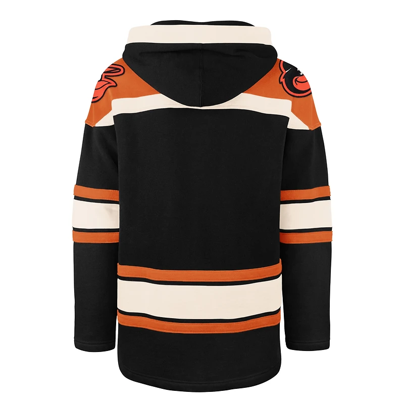 Sweat à capuche noir '47 pour homme, modèle Superior Lacer des Baltimore Orioles