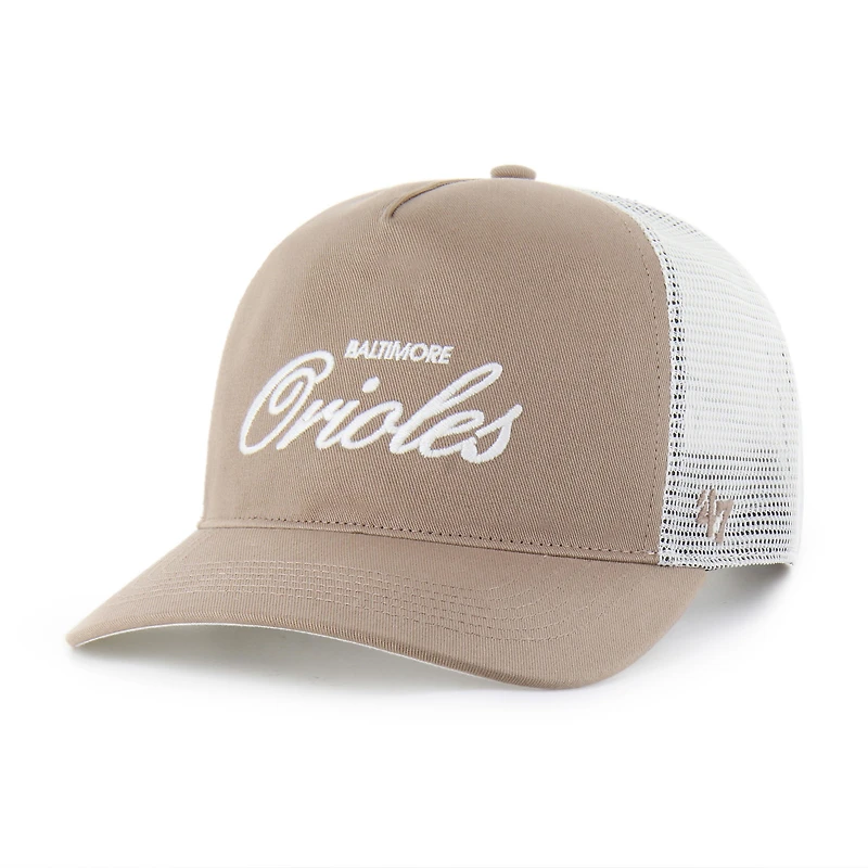 Men's '47 Brown Baltimore Orioles Foundational Mesh Hitch Adjustable Hat