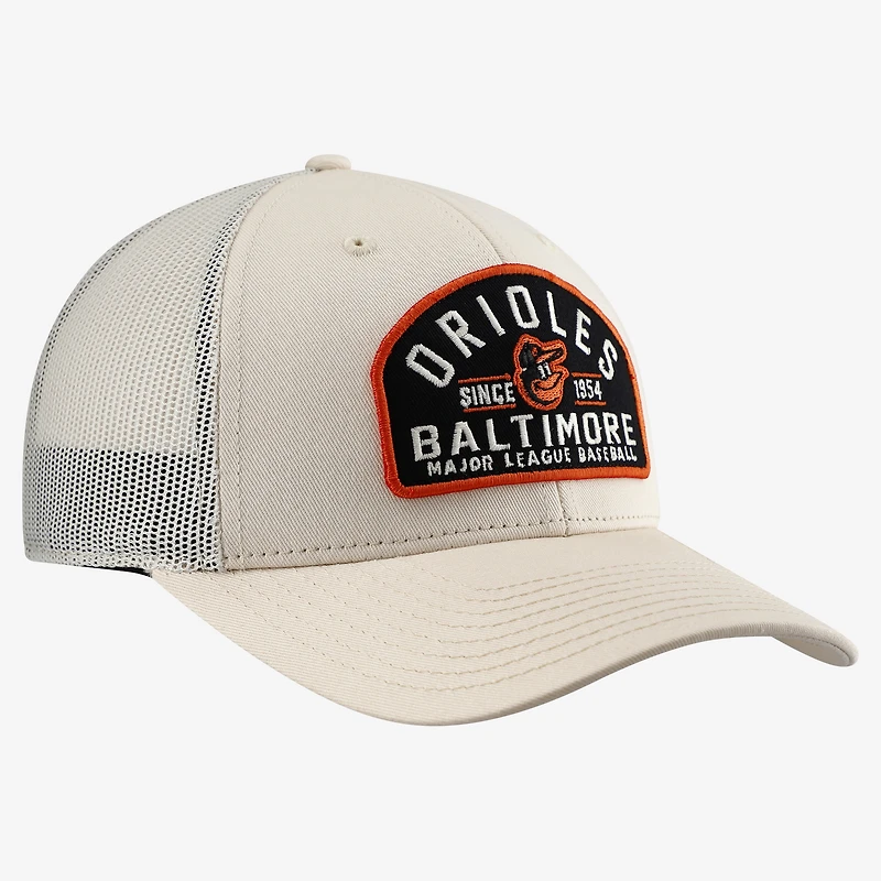 Men's '47 Cream Baltimore Orioles Leland Adjustable Trucker Hat