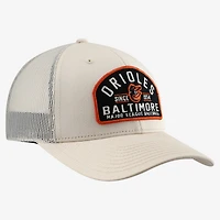 Men's '47  Cream Baltimore Orioles Leland Adjustable Trucker Hat