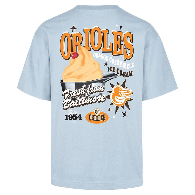 T-shirt bleu clair « 47 » pour homme, édition limitée, Ice Cream Parlor Foundation, Baltimore Orioles