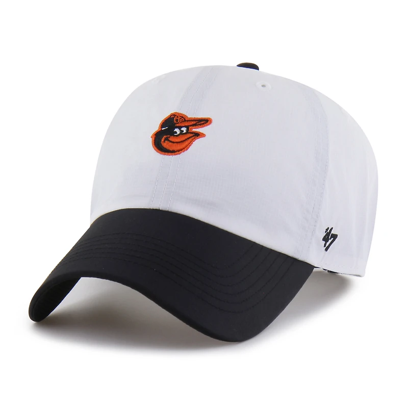 Men's '47 White/Black Baltimore Orioles Vista Mini Clean Up brrr° Adjustable Hat