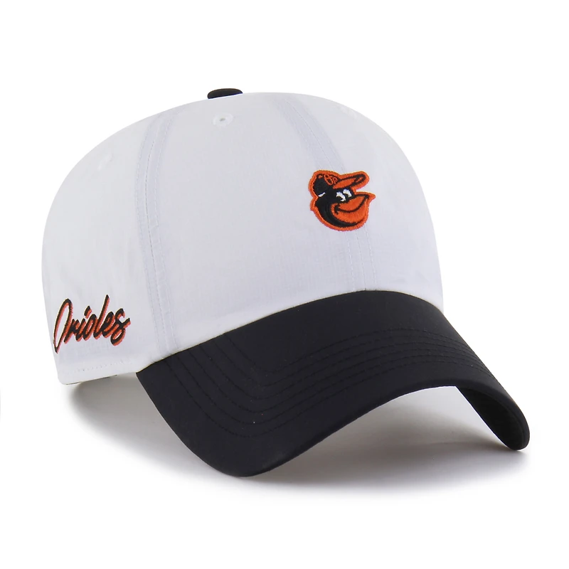 Casquette ajustable Baltimore Orioles Vista Mini Clean Up brrr° blanche et noire pour homme