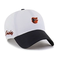 Casquette ajustable Baltimore Orioles Vista Mini Clean Up brrr° blanche et noire pour homme