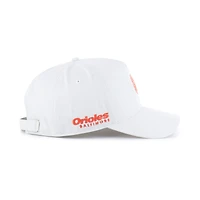 Men's '47 White Baltimore Orioles Foundational Pinch Offside Adjustable Hat