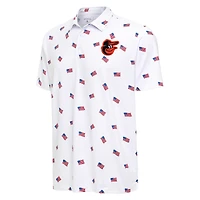 Polo Americana Antigua blanc Baltimore Orioles pour hommes