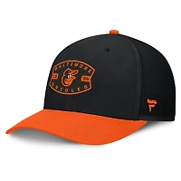 Casquette ajustable Fanatics noire/orange pour homme des Baltimore Orioles