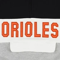 Men's Black/Heather Gray Baltimore Orioles Big & Tall Hoodie Half-Zip Sweatshirt