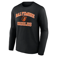 Men's  Black Baltimore Orioles Heart & Soul Long Sleeve T-Shirt