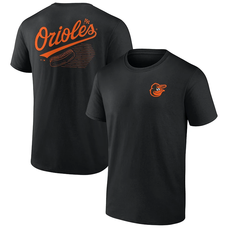 Men's  Black Baltimore Orioles Hot Dog Race T-Shirt