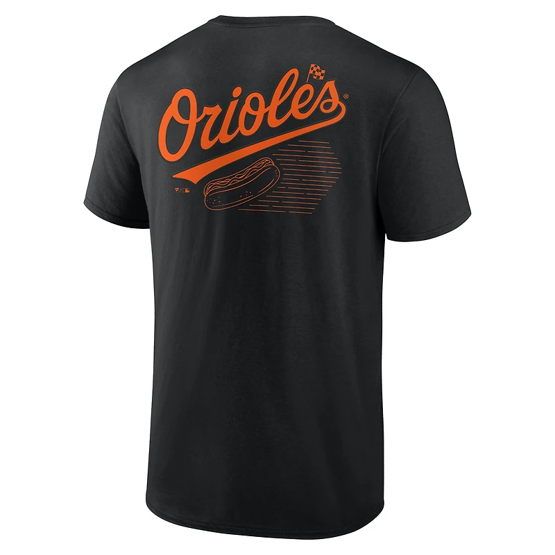 Men's  Black Baltimore Orioles Hot Dog Race T-Shirt
