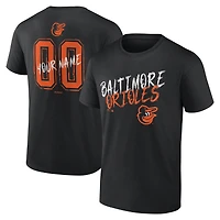 Men's Black Baltimore Orioles  Hustle Personalized Name & Number T-Shirt