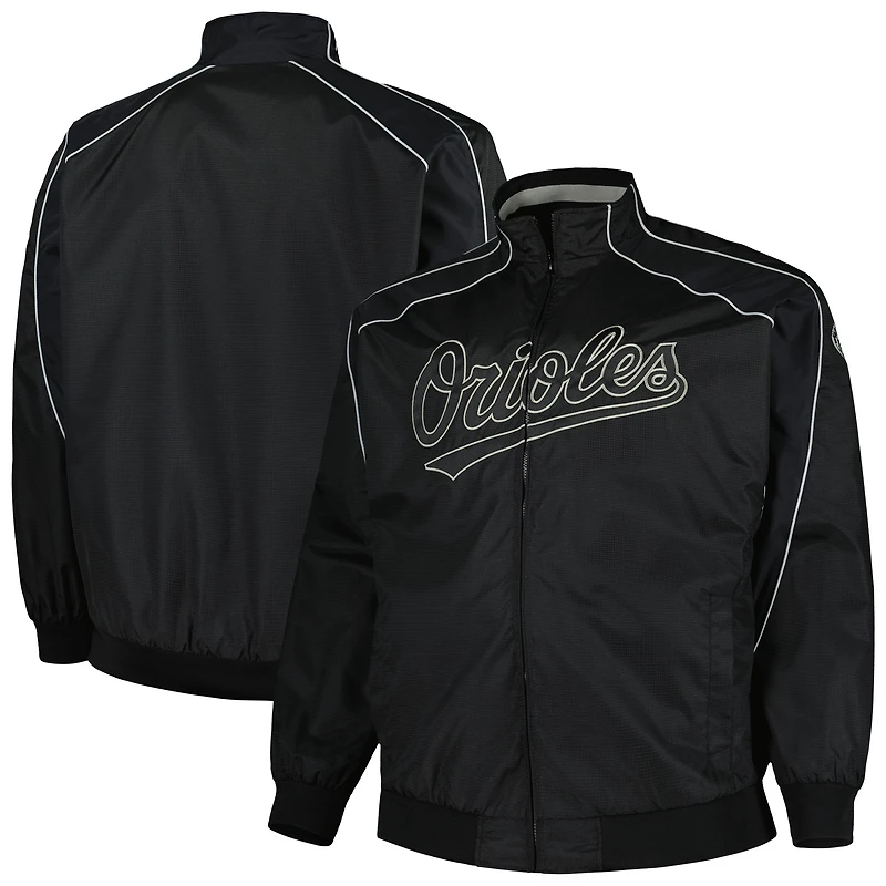 Veste Homme Noire Baltimore Orioles En Nylon Full-Zip