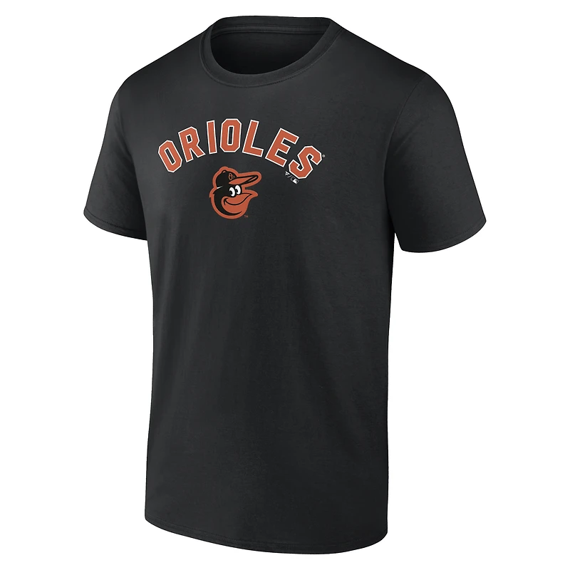 T-shirt personnalisé noir pour homme avec motif « Séquence de victoires des Orioles Baltimore »