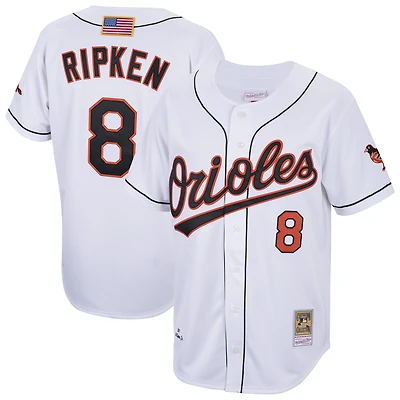 Maillot de joueur authentique pour homme Cal Ripken Jr. Baltimore Orioles Cooperstown Collection 2001 blanc