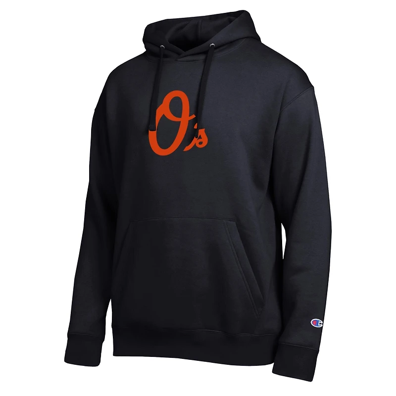 Sweat à capuche Champion noir pour homme, logo brodé All Star des Baltimore Orioles