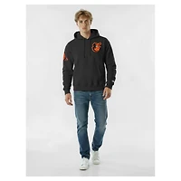 Men's Champion  Black Baltimore Orioles Reverse Weave Chenille Hoodie
