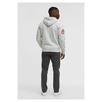 Sweat à capuche zippé Champion gris Baltimore Orioles pour homme, en chenille tissée inversée.