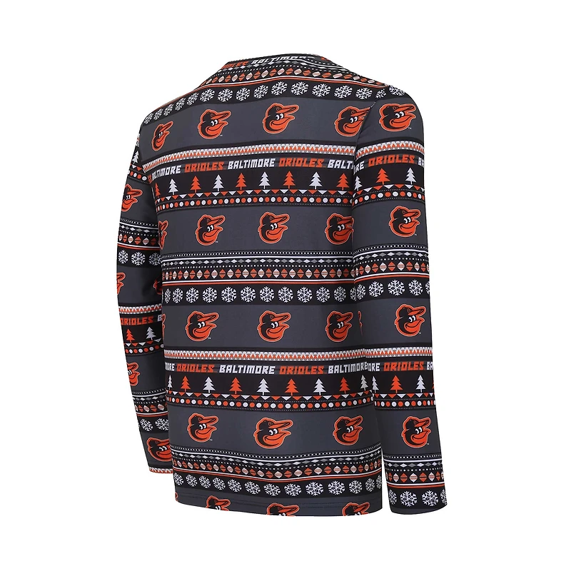 Concepts Sport pour hommes - Ensemble haut et pantalon en tricot noir Baltimore Orioles