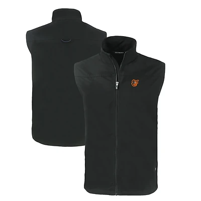 Gilet zippé écologique pour homme Cutter & Buck, coloris noir, des Baltimore Orioles, taille grande et