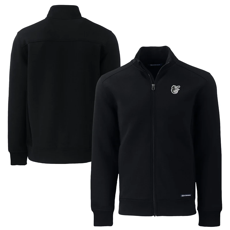 Veste zippée intégrale recyclée Roam Eco pour homme, noire, des Baltimore Orioles, de coupe Cutter & Buck, grande taille