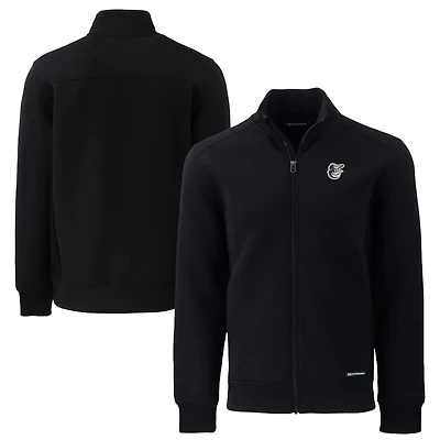 Veste zippée intégrale recyclée Roam Eco pour homme, noire, des Baltimore Orioles, de coupe Cutter & Buck, grande taille