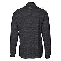Men's Cutter & Buck Black Baltimore Orioles Big Tall Traverse Camo Print Stretch Quarter-Zip Pullover Top