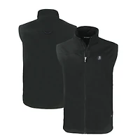 Men's Cutter & Buck Black Baltimore Orioles City Connect Big Tall Charter Eco Recycled Full-Zip Vest