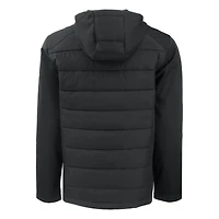 Sweat à capuche entièrement zippé en tissu recyclé Evoke Hybrid Eco Softshell des Baltimore Orioles pour homme, noir, Cutter & Buck