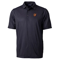 Men's Cutter & Buck Black Baltimore Orioles Pike Double Dot Print Stretch Polo