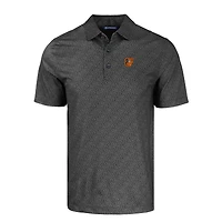 Men's Cutter & Buck Black Baltimore Orioles Pike Eco Pebble Print Stretch Recycled Polo