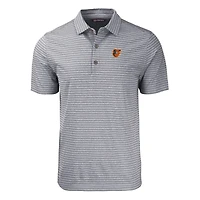 Men's Cutter & Buck Heather Black Baltimore Orioles Big Tall Forge Eco Heathered Stripe Stretch Recycled Polo