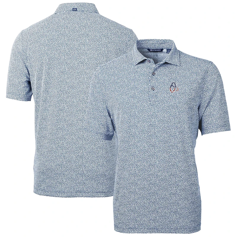Men's Cutter & Buck  Navy Baltimore Orioles Americana Logo Virtue Eco-Pique Botanical Recycled Polo