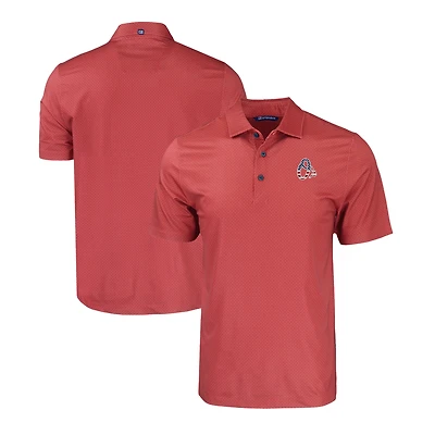 Men's Cutter & Buck  Red Baltimore Orioles Stars Stripes Pike Eco Tonal Geo Print Stretch Recycled Polo