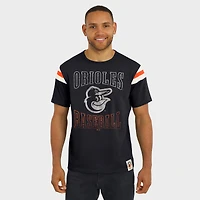 Men's Darius Rucker Collection by Fanatics Black Baltimore Orioles Distressed Sleeve Stripe T-Shirt