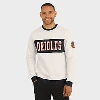 Men's Darius Rucker Collection by Fanatics  Cream Baltimore Orioles Colorblock Crewneck Sweatshirt
