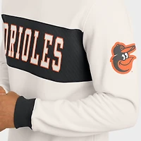 Men's Darius Rucker Collection by Fanatics  Cream Baltimore Orioles Colorblock Crewneck Sweatshirt