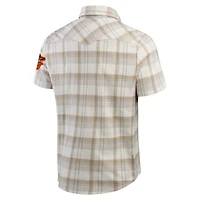 Chemise à carreaux boutons-pression pour homme Darius Rucker Collection by Fanatics, gris, Baltimore Orioles